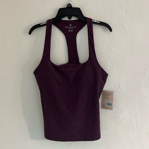 Danskin Supersoft Crop Top, Size XS, Deep Plum Heather, NWT - Picture 1 of 10